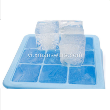 Khuôn làm đá viên silicone tùy chỉnh có nắp đậy